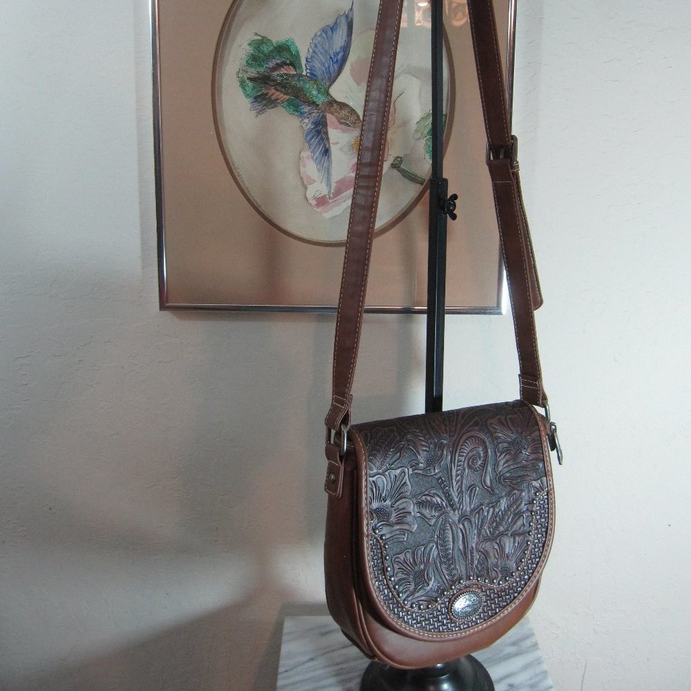 Trinity Ranch Cross Body Brown Purse - Picture 7 of 8